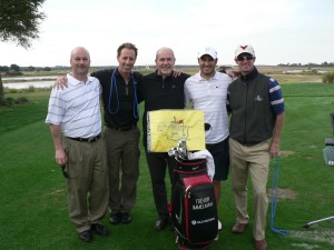 Dave Wolfenden, Dave Herman, JJ Rivet, Trevor Immelman and Sean Hogan out at the David Leadbetter Academy