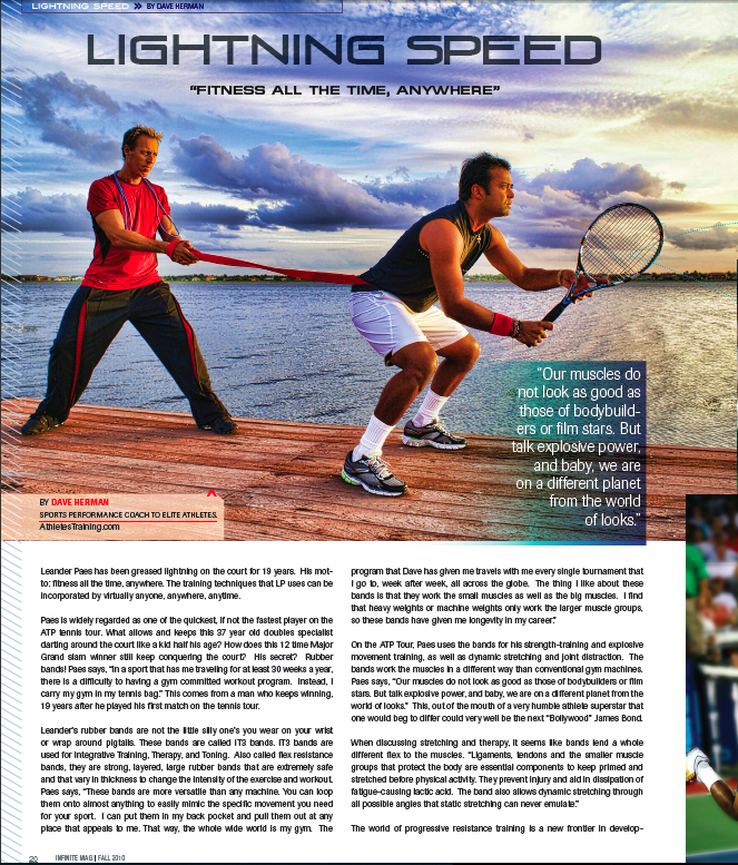 Leander Paes using the New iT3 Bands for INFINITE MAG
